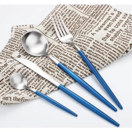 Dinnerware Stainless Steel Cutlery Set Western Food Tableware Luxury Fork Teaspoon Knife Cutlery Set