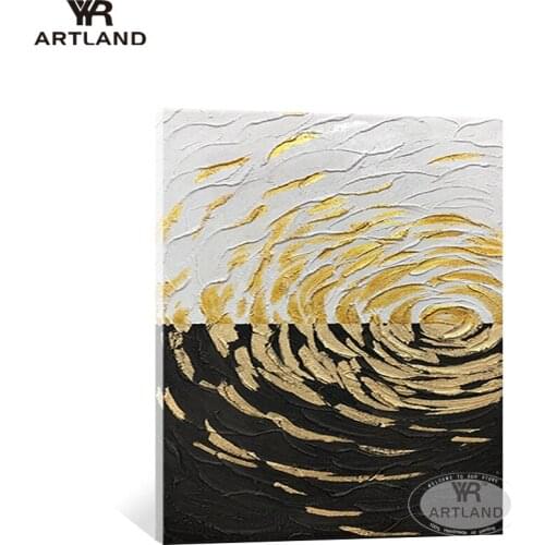 YYR-ARTLAND Abstract knife thick oil painting 100% Handmade on canvas wall hanging picture for living room bedroom no framed
