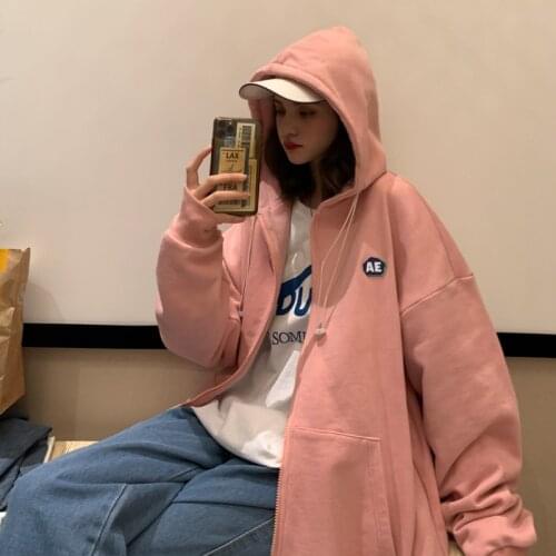 Women Jacket Spring and Autumn Womens Coat Casual Loose Baseball Jacket Sports Hooded Vintage Womens Clothing 2021 New Korean