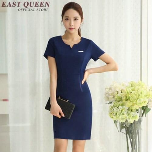 Office dresses for women 2018 business dress clothes 2018 fashion short sleeve casual dress for women KK1401 H