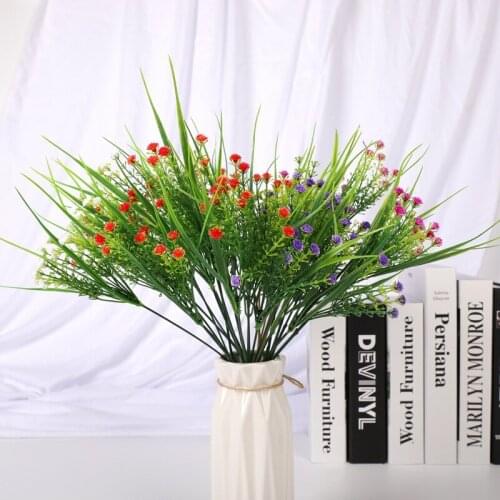 1 pieces 5 forks Christmas decorations for home Wedding Artificial small red flower bouquet Holding flowers Decoration Candy box