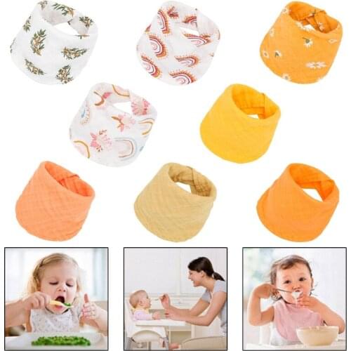 1 Pc Baby Newborn Feeding Bibs Soft Cotton Saliva Towel Toddler Triangle Scarf Bandana Newborn Burp Cloth