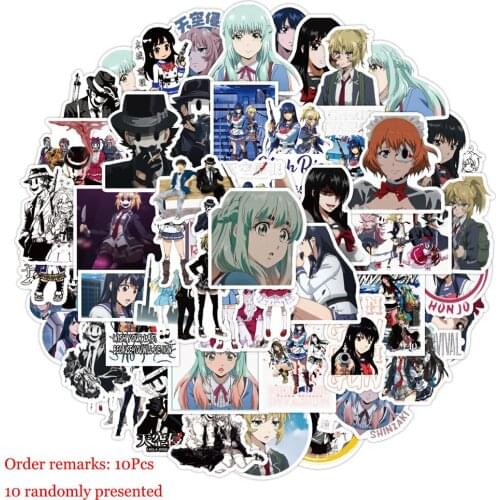 10/30/50 Pcs Cartoon Anime High-Rise Invasion Poster Stickers Fridge Phone Laptop Luggage Wall Notebook Graffiti Kids Toys