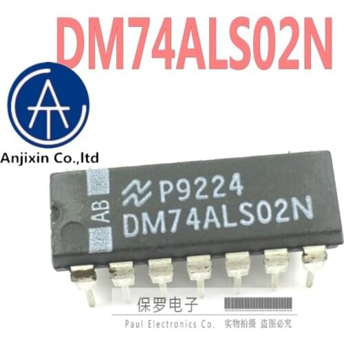 10pcs 100% orginal and new grid and inverter DM74ALS02N 74ALS02 DIP-14 in stock