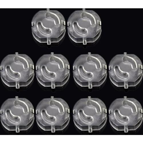 10pcs EU Child Safety Electrical Outlet Cover Plugs for Power Socket Guard Baby Protection Anti Electric Shock Rotate Protector