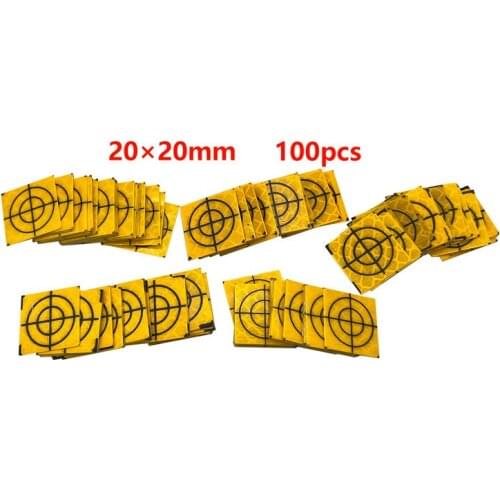100PCS YELLOW REFLECTOR SHEET 20X20MM REFLECTIVE TARGET FOR TOTAL STATION