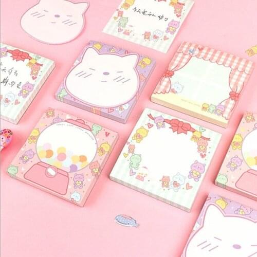 12packs Memo Pad Scrapbooking Material Loose Leaf Cartoon Animal Burger Restaurant Student Stationery Office School Supplies