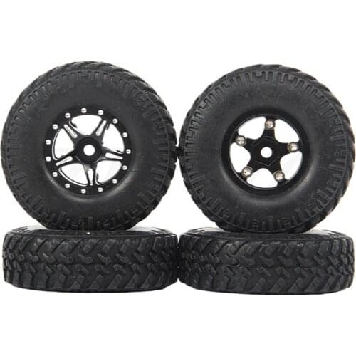 4x RC Car Rubber Wheel Tires for AXIAL SCX24 Buggy Trucks Replacement Parts