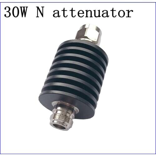 Free shipping 30W N-JK coaxial fixed attenuator,DC-3GHz ,50 ohm,1db,2db,3db,5db,6db,10db,15db,20db,30dB,40db