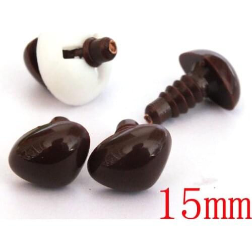 Free Shipping!! 60pcs 15mm Toy Noses Amigurumi brown noses,Stuffed Animals Nose Accessories Making DIY New