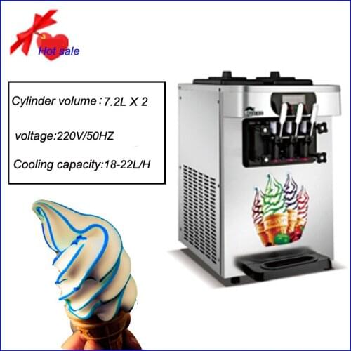 Free ship CE desktop ice cream machine soft ice cream machine commercial ice cream machine energy-saving compact cone machine