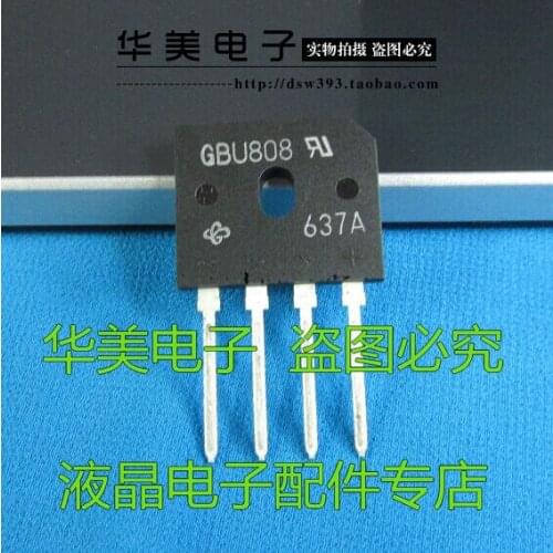 Free Delivery.GBU808 bridge rectifier bridge pile LCD TVs commonly bridge rectifier 8A 800V