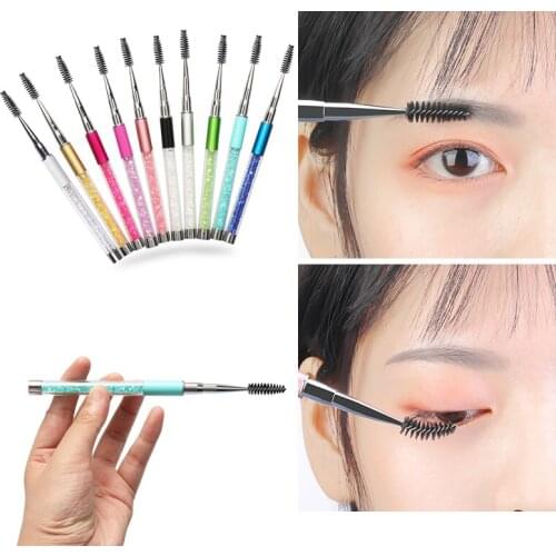 Hot sale New Makeup Brushes Eyelash Comb Lash Separator Mascara Lift Curl Eyebrow brush Beauty Makeup Tools 10 Colors