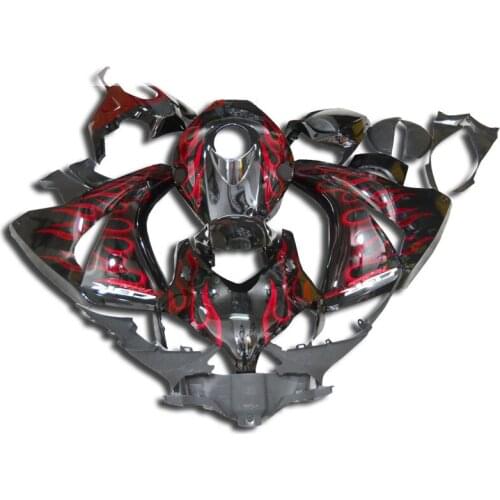Quality red flames black fairing kit for 2008 2009 2010 2011 CBR1000RR CBR1000 08 09 10 11 CBR 1000RR Injection molding