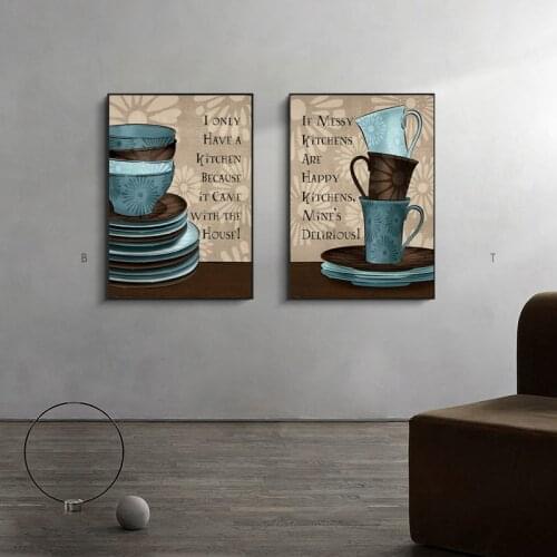 Coffee Tea Cups Posters Prints Nordic Canvas Painting For Kitchen Dining Room wall decor Modern Fashion Art Pictures home murals