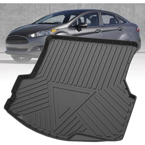 TPE Trunk Mat For Ford Fiesta Sedan/Fiesta Hatchback 2011 2012 2013 2014 2015-2019 Custom Rubber 3D Cargo Liner Accessories