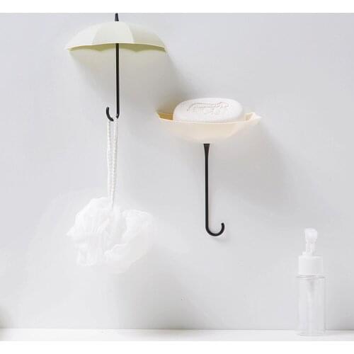 3pcs/set Wall Hooks Self-adhesive Kitchen Cute Umbrella Wall Mount Key Holders Wall Hook Coat Hat Hanger Organizer Durable Gift