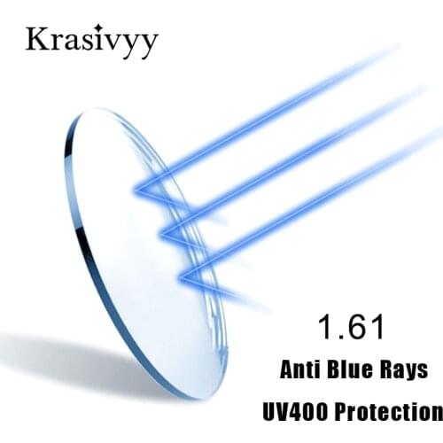 1.56 1.61 1.67 1.74 (+10.00~-10.00) Anti Blue Ray Prescription CR-39 Resin Aspheric Glasses Lens Myopia Hyperopia UV400 Lenses