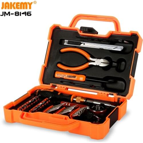 JAKEMY JM-8146 Original 47 In 1 Precision Screwdriver Tool Set Ratchet Wrench Pliers Kit For Electronics Phone TV Tablet Repair
