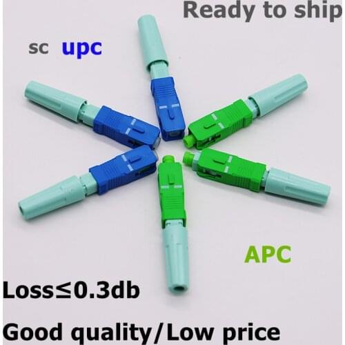 New SC APC SM Single-Mode Fast Connector SC UPC FTTH Tool Cold Connector Fiber Optic quick Connector free shipping