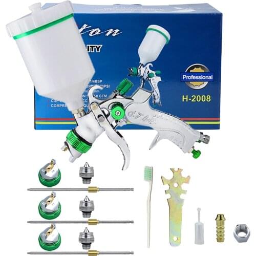 Spray Guns HVLP 600ML 1.4/1.7/2.0mm Nozzle Gravity Pneumatic Air Paint Spay Guns Professional Car Repair Power Tool Kit Airbrush