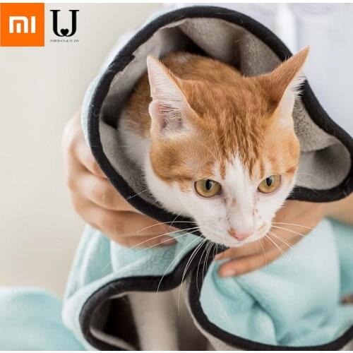 New Xiaomi JORDAN&JUDY Pet Towel Absorbent Towels Bath Towels Cats Dogs Quick-drying Bath Supplies Fiber High Thickness 55*100cm