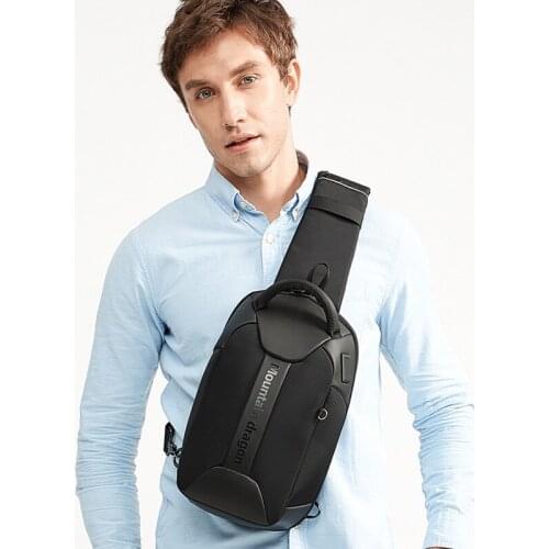 JCHENSH Multifunction Male Shoulder Bag Large Capacity Oxford USB Charging Headphone Mens Chest Bag Cross Body Bags For Men