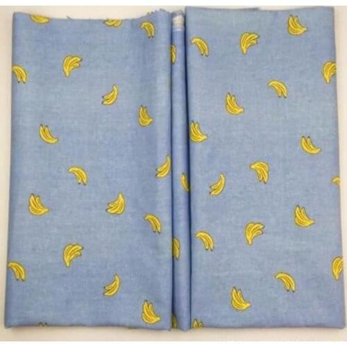 ZY Grey 100x145cm Yellow Banana Cotton Linen Fabric Vintage Quilting Patchwork Tilda Fbric sewing crafts material for clothing