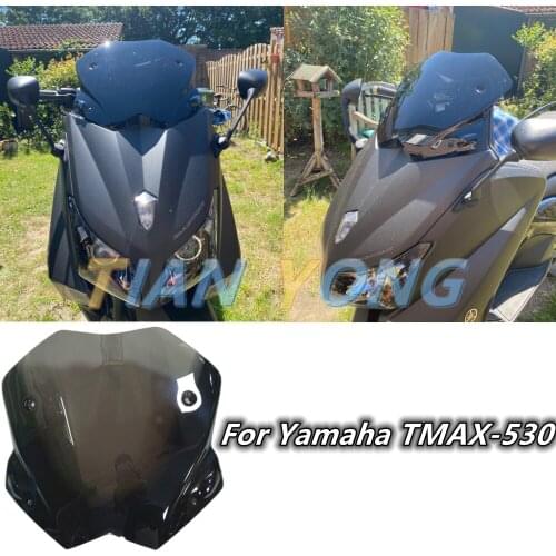 Motorcycle Wind Deflector Windscreen Windshield Accessories smoke black For Yamaha TMAX530 TMAX 530 2012 2013 2014 2015 2016