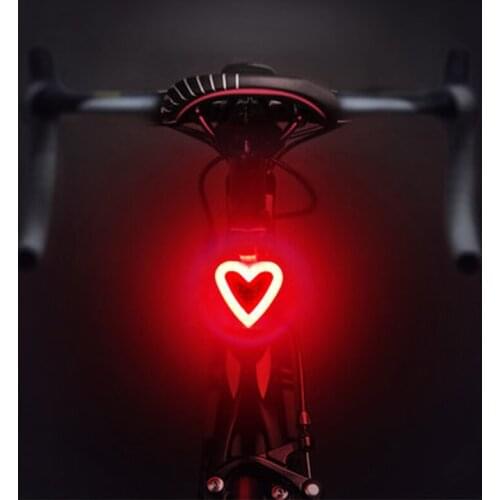 Bicycle Rear Light 5 Modes Bone Shape Red Bike Tail Lamp COB LED Lamp Bicycle Accessory USB Rechargeable with Bike Light Holder
