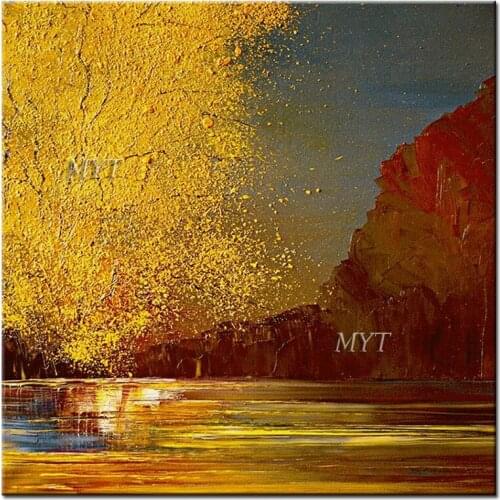 Gold Thick Texture Design 100% Hand-painted Oil Painting Canvas Wall Art Modern Home Living Room Decoration Paintings Unframed