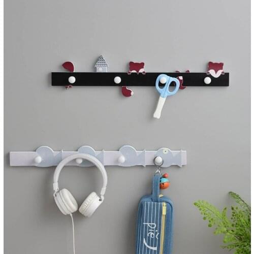 1pcs Europe Wooden Hooks Ornaments Creative Porch Door Wall Decoration Coat Hook Key Holder Household Hanger Hooks Gifts