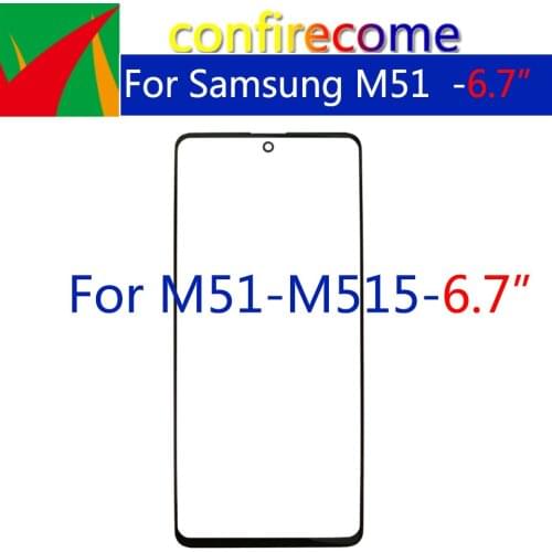 10Pcs\Lot For Samsung Galaxy M51 M515F Front Outer Screen Glass Lens Touch Panel Replacement Repair Parts