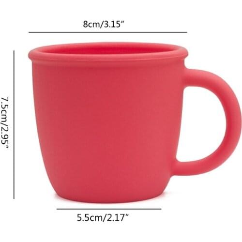 24BE Baby Learn To Drink Cup Drinkware Silicone Cups For Toddlers & Kids LeakProof Child Water Cup Bottle 245ML