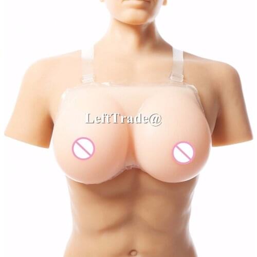 3200g H cup Big Oval Nipple Silicone Breast Forms For Drag Queen CD TG Realistic Boobs