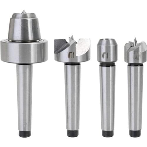 4PCS Woodworking Thimble Sets MT1 Wood Lathe Turning Spur Cup Center Set for Wood Turning Tool Woodworking Thimble