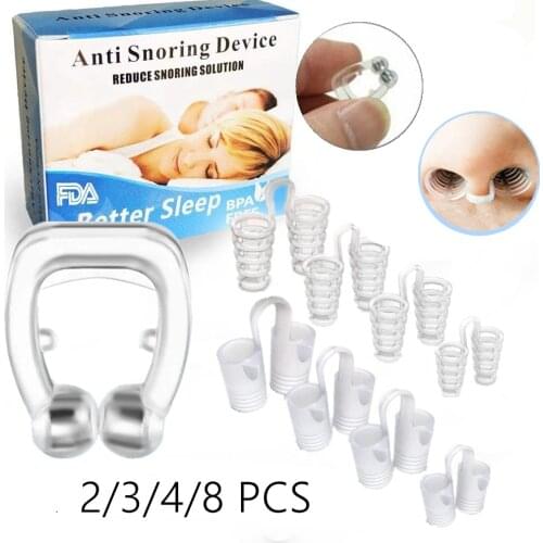 8PCS/set Snoring Solution Anti Snoring Devices Snore Stopper Nose Vents Nasal Dilators For Better Sleep Sleeping Aid