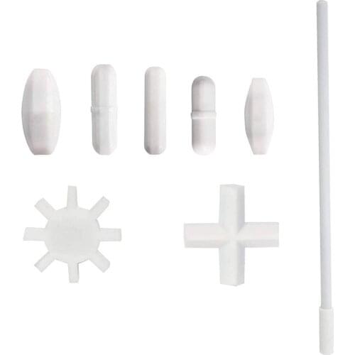 Toolly 8 Pack Magnetic Stirrer, Stir Bars Mixer, Including 7 Shapes + Magnetic Retriever