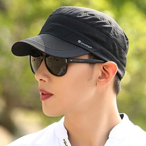 XdanqinX Mens Hats Summer Mesh Breathable Baseball Caps Sport Ultra Thin Fashion Casual Adjustable Head Size Snapback Flat Cap