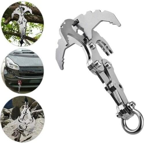 Stainless Steel Survival Gravity Hook Carabiner Climbing Claws Rescue Tool
