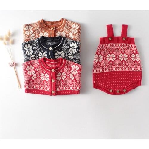 Newborn Knitted Baby Clothes Baby Girl Boy Clothes Infant Romper Set For Baby Girl Boy Toddler Cardigan Sweater Baby Jumpsuit