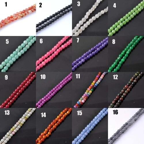Colorful Round Crystal Natural Stone Beads For Jewelry Diy making 6mm about 60pcs TRS0030
