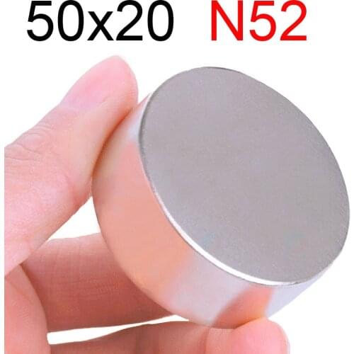 1 Pcs 50x20 Neodymium Magnet 50mm x 20mm N35 NdFeB Round Super Powerful Strong Permanent Magnetic imanes Disc 50x20