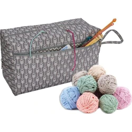 New Wool Storage Bag Diy Knitted Crochet Wool Yarn Storage Bag Divider Portable Handmade Sewing Supplies Storage Size S Size L