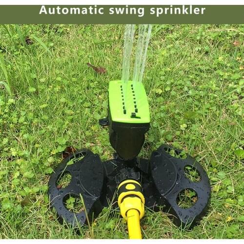 Garden Sprinkler High-speed Swing Nozzle Irrigation Sprayer 16 Holes Automatic Rotating Water Gun For Yard Lawn Watering
