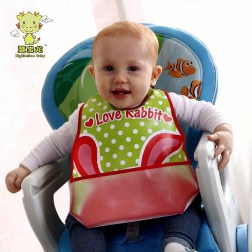 Adjustable Baby Bibs Plastic Waterproof Lunch Feeding Bibs Baby Boy Girl Feeding Cloth Children Baby Apron HB Baby Bib