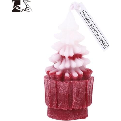 Chirstmas Tree Snow Shape Scented Candle Creative Holiday Celebrate Soybean Wax Gift Photograph Tool Home Décor Candle