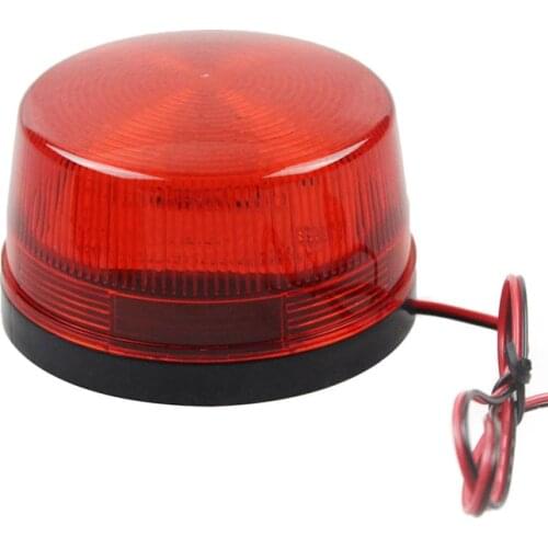 DIYSECUR 12V Security Alarm Strobe Signal Warning Siren Red LED Lamp Flashing Light