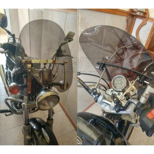 Windshield Windscreen For 1986-2009 Kawasaki Vulcan VN 500 88 750 800 1500 VN1500 VN800 EN500 7/8" 1" Handlebar Fixed Screen