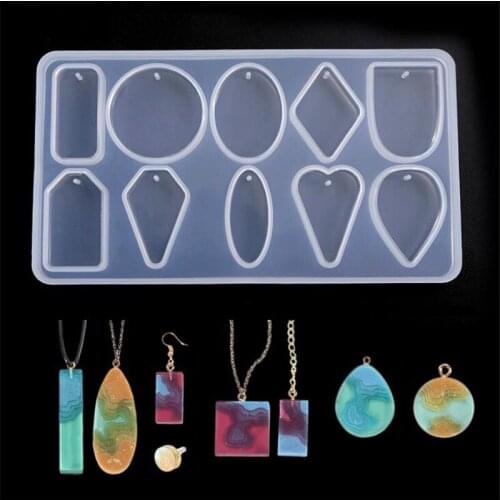 1PC Mix Pendant Shaped Jewelry Tool Jewelry Mold UV Epoxy Resin Silicone Molds for Making Jewelry DIY Casting Moulds